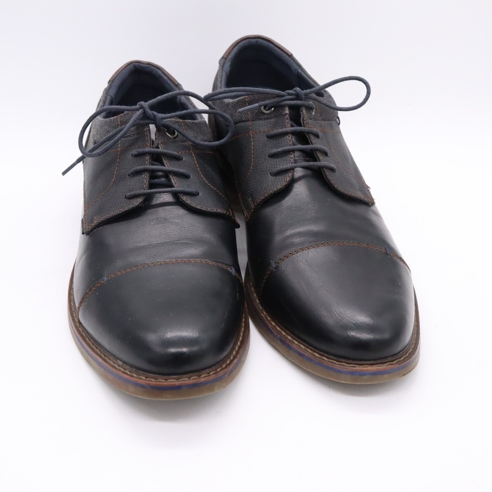 Freeman Hudson Men's Cap-Toe Black Dress Shoes Men's 12M - Picture 2 of 11